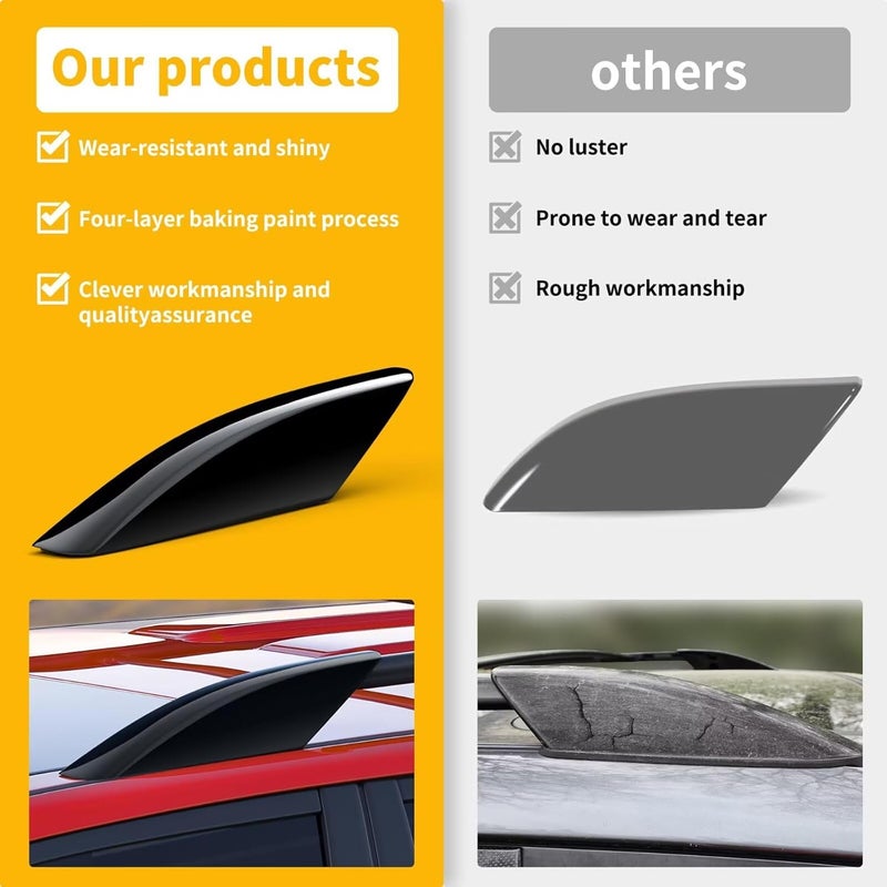 Goholy Car Roof Rack End Caps Compatible with Toyota 4Runner 4WD N210 2003 2004 2005 2006 2007 2008 2009 Roof Rack Cover Roof Rail End Cap Shell Protection Roof Rack Accessories - Image 4